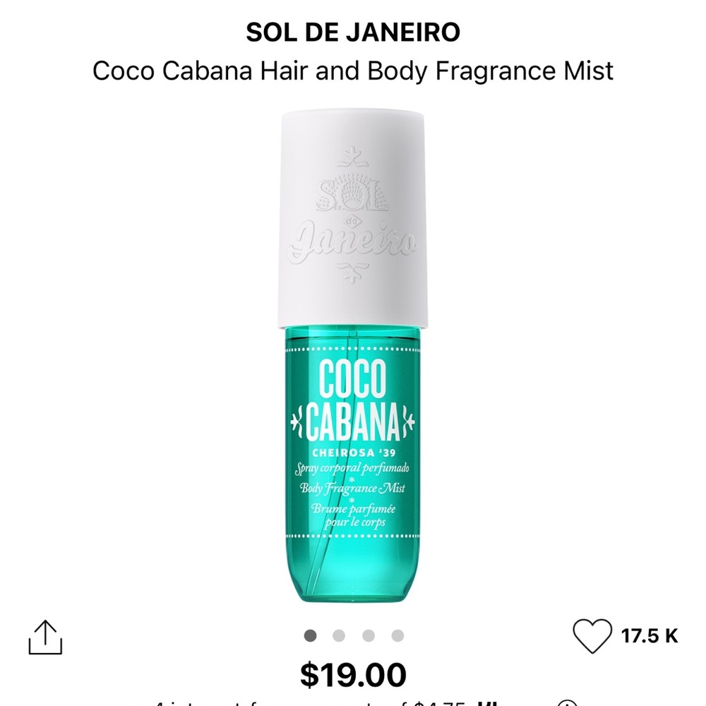 Sol De Janeiro Coco Cabana hair & body spray. EUC